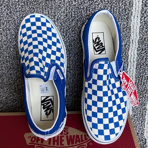 Vans Classic Slip-On Checkerboard Imperial Blue/White WMNS - Picture 13 of 16